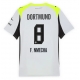Maillot de foot Borussia Dortmund Felix Nmecha #8 Extérieur vêtements 2025-26 Manches Courtes Maillot de foot Borussia Dortmund Felix Nmecha #8 Extérieur vêtements 2025-26 Manches Courtes